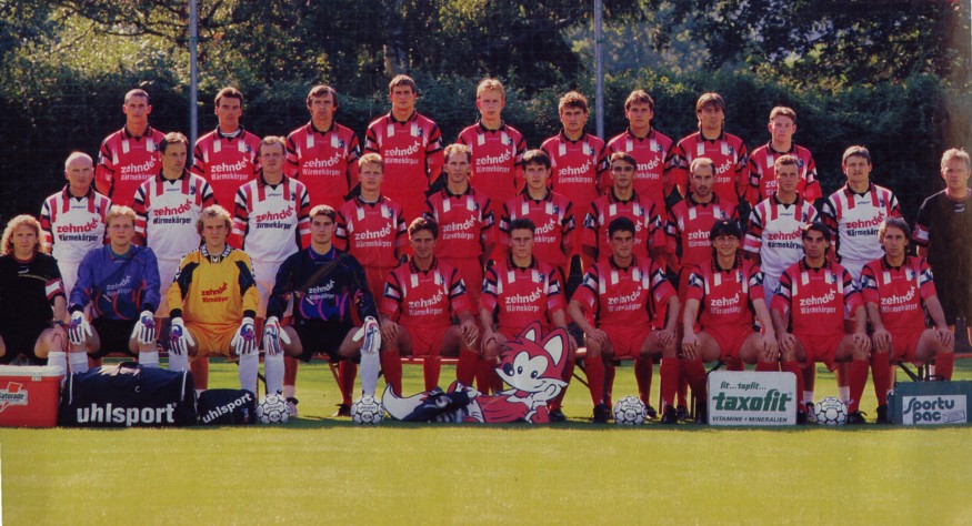 Freiburg durante a temporada de 1994/95, uma das melhores da história do clube